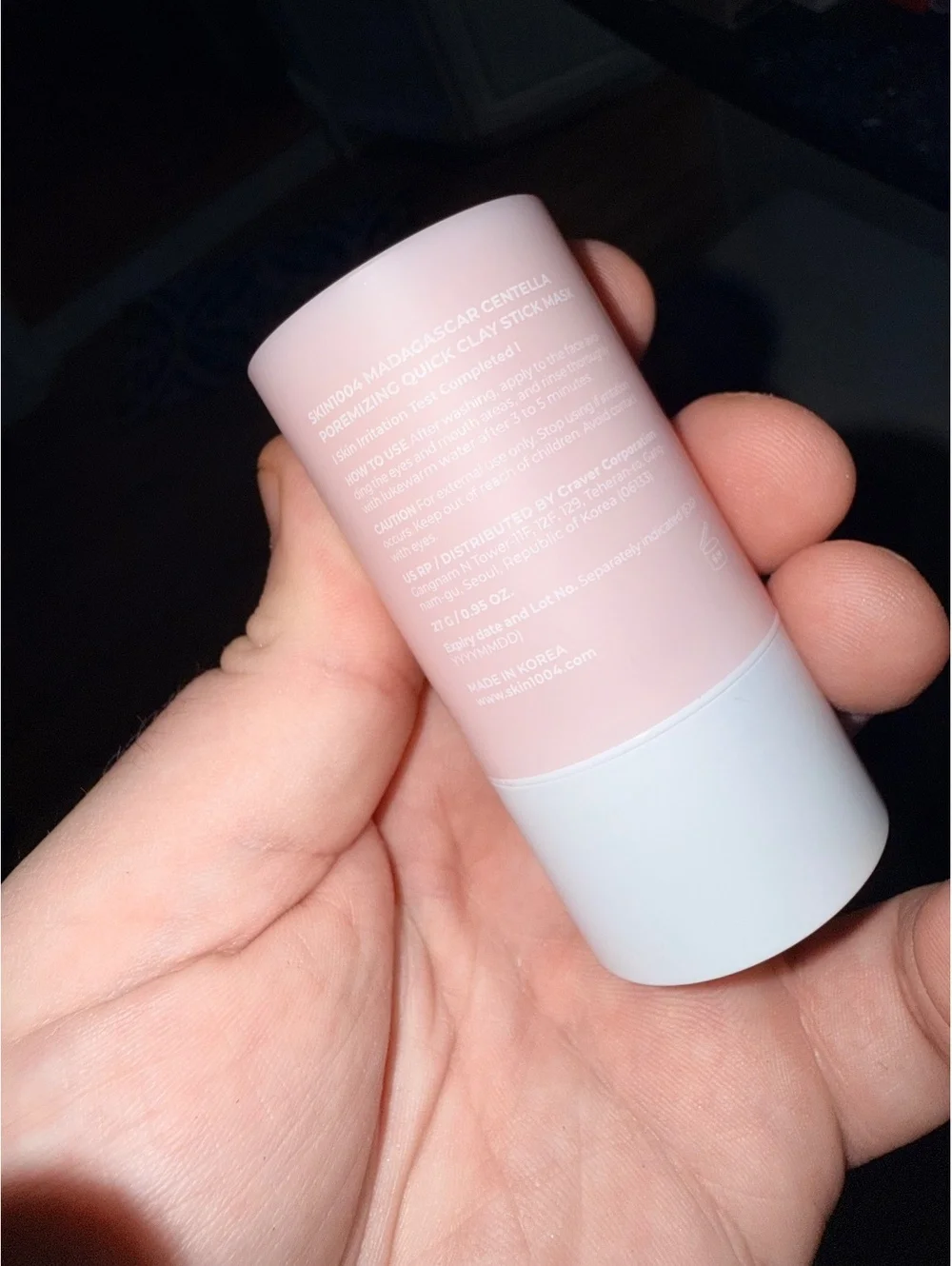 Skin1004 Madagascar Centella Pore Minimizing Quick Clay Stick Mask 27g
